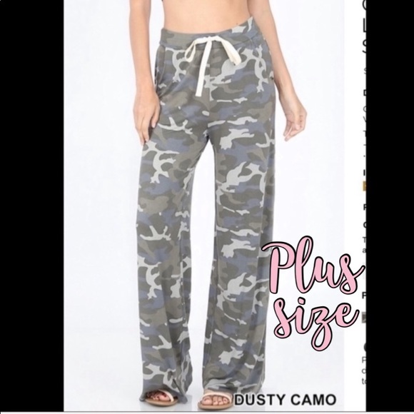 A Girl Thing Pants - Plus size camo lounge pants 1X and 3X